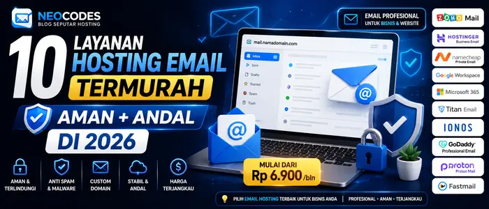 Layanan Hosting Email Termurah, Aman, dan Andal di 2026 untuk Bisnis & Website
